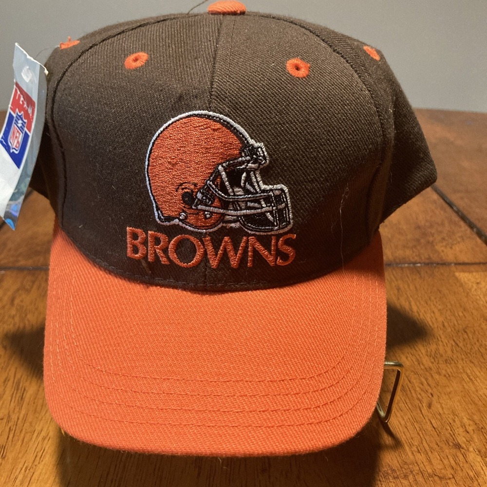 PUMA Cleveland Browns Kids Hat Vintage NFL Snapback Brown Orange Helmet Cap NEW